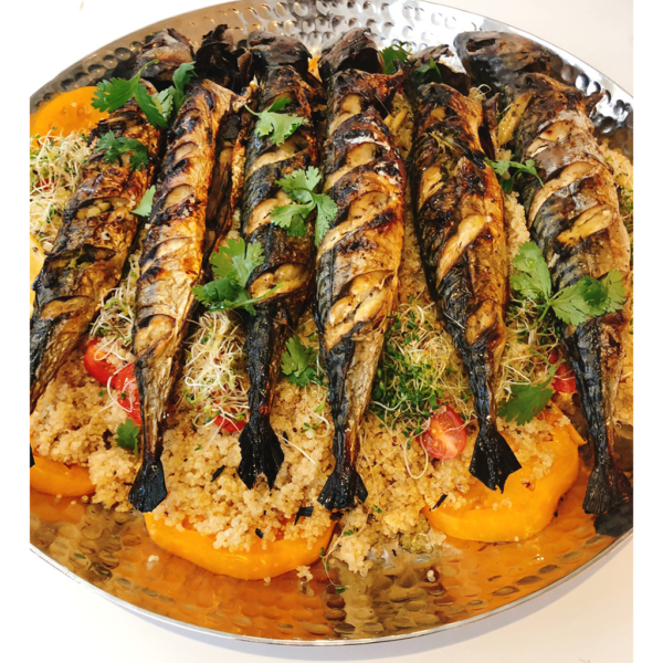 Broiled mackerel with quinoa recipe Blue Fufu