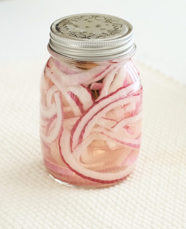 pickled onions in a jar