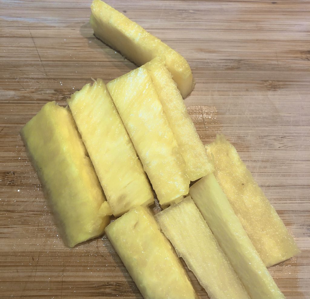 cut pineapple stick