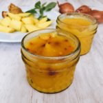 Spicy mango sauce in a jar