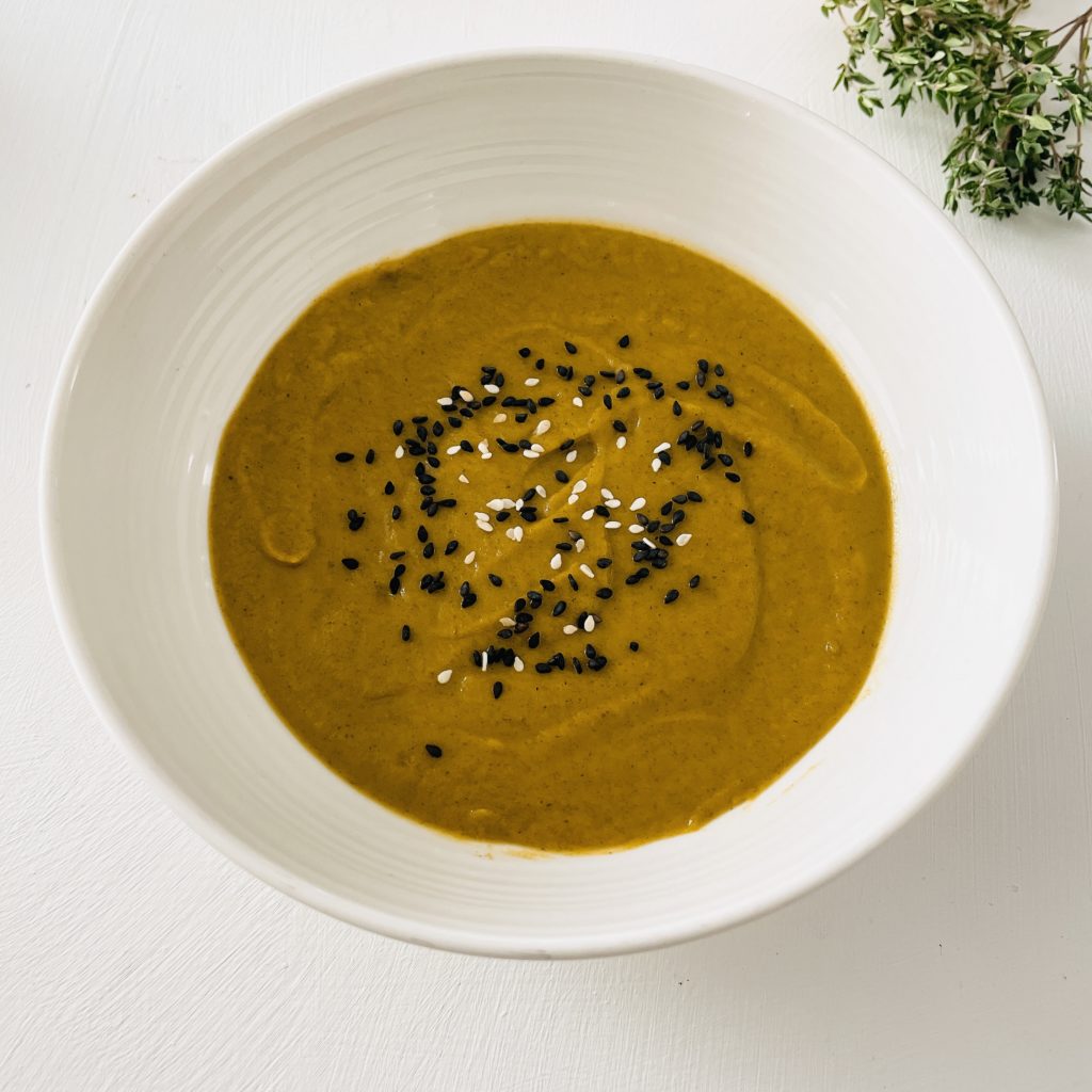 amaranth soup in a bowl