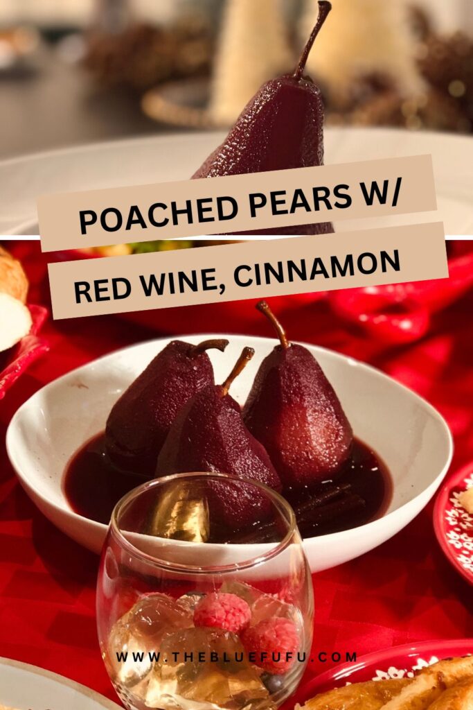 poached pears with red wine cinnamon